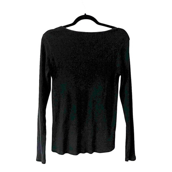 Scotch & Soda Charcoal Lace-Up Long Sleeve Tee - Picture 2 of 3